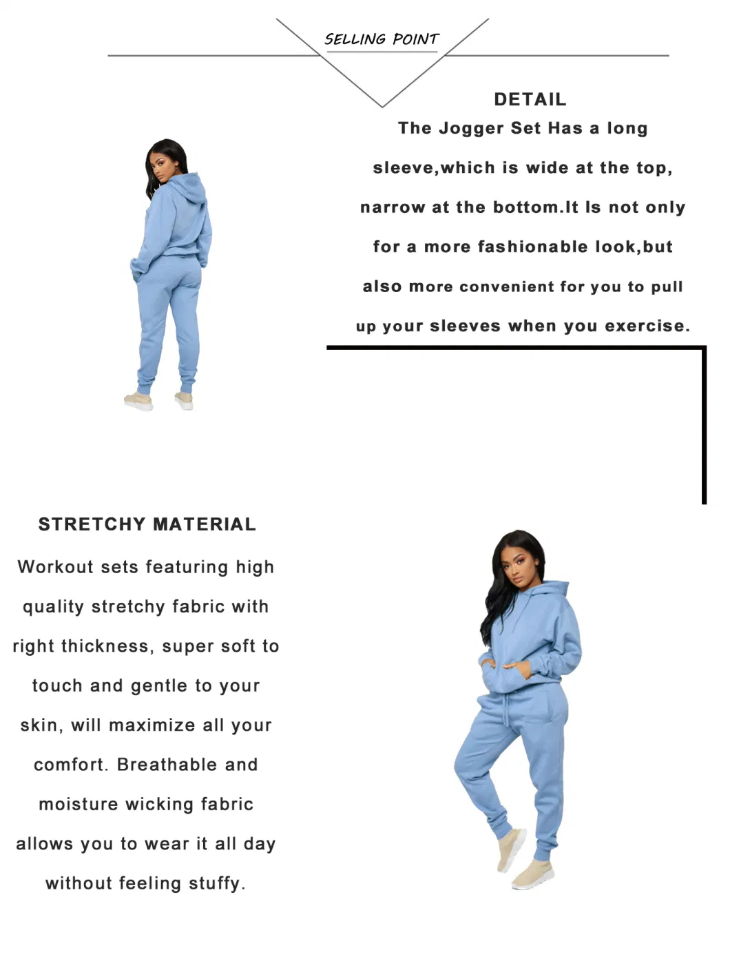 Wholesale Sweat Suits Custom Tracksuit Women Clothes Sportswear Hoodie Sets Jogging Suit