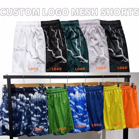Atacado OEM de alta qualidade personalizado verão solto ajuste sublimação esportes malha shorts de basquete shorts masculinos