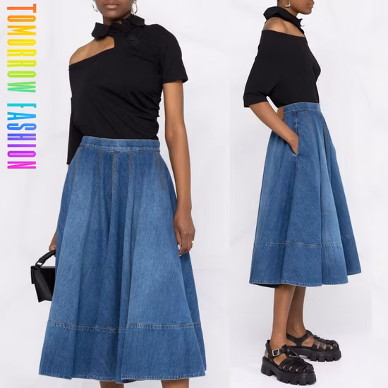 Fábrica de roupas na China de alta qualidade com marca própria personalizada OEM Lady Maxi Long Women MIDI A