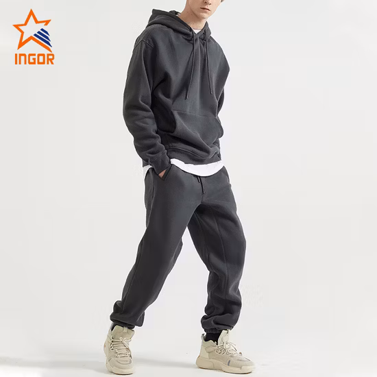 Ingor Sportswear Activewear Vestuário Ginásio Running Wear Atacado Moda Unissex de Alta Qualidade Feminina Marca Própria Sports Hoodies Jogging Sweat Suits Treino