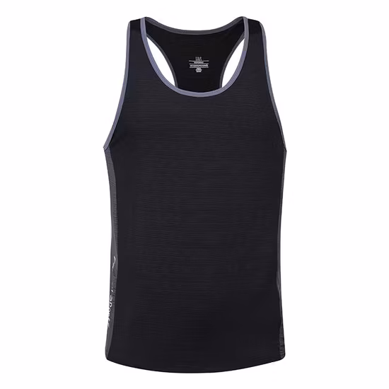 Venda por grosso de desporto masculino regata muscular personalizado colete de fitness masculino preto regata de corrida
